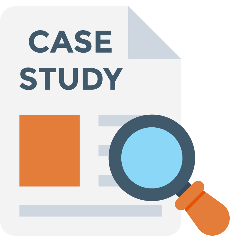magnifying-glass case study icon